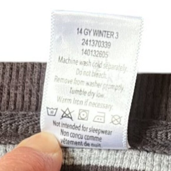 Gymboree Kids 100% Cotton Light & Dark Gray Striped Long-Sleeve Shirt, Size 10 - Picture 5 of 7